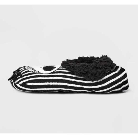 The Nightmare Before Christmas Womens Pull-On Slipper Socks Black/White 4-10 - Picture 2 of 9